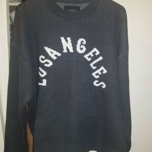 Pacsun Men's Gray Sweater - Los Angeles Design